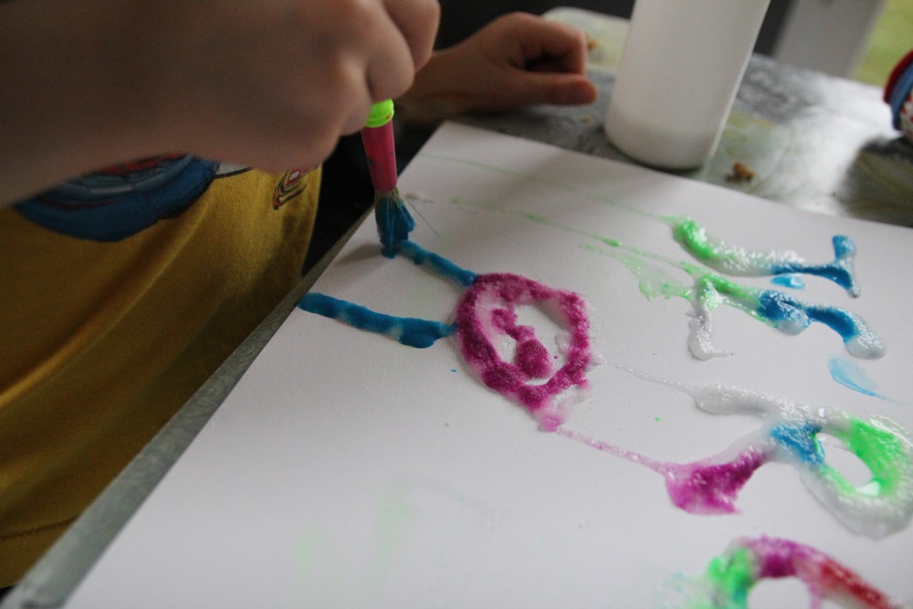 Peinture au sel et à la colle Payette Family